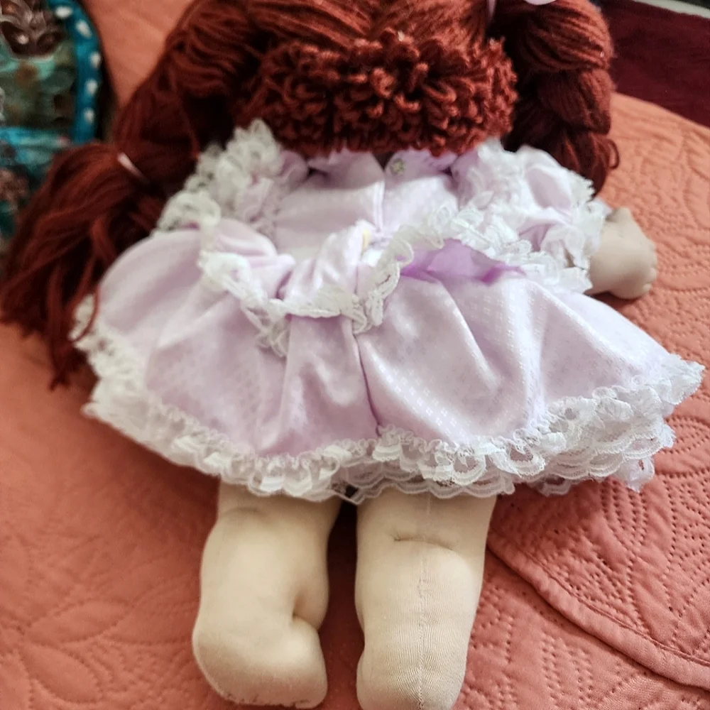 Vintage 1985 Porcelain Cabbage Patch Brown Eyed Brunette Stephanie Anne